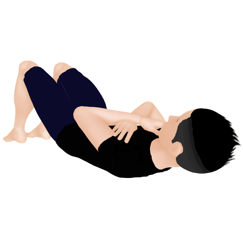 上体起こし手組み(軽度)