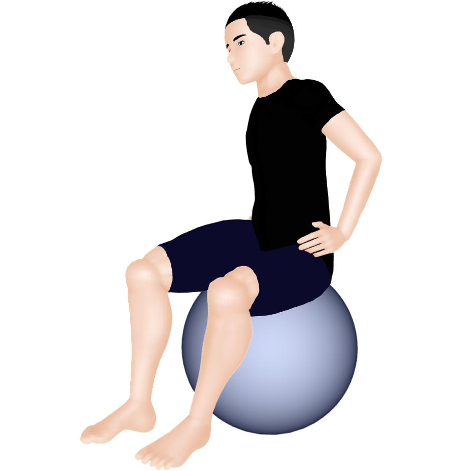 バランスボール体重移動左右