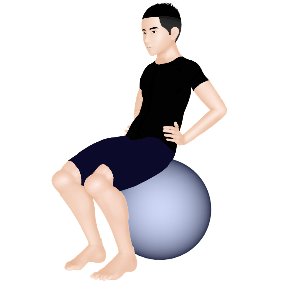 バランスボール体重移動前後