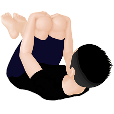 両膝抱え
