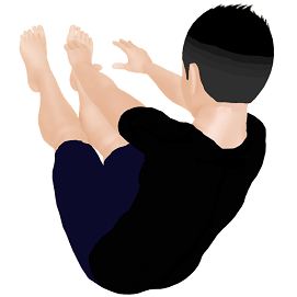 上体起こし＋脚上げ