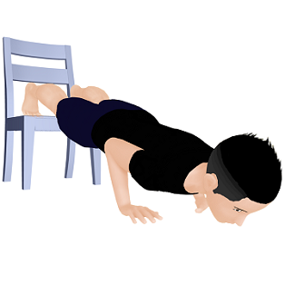 椅子腕立て伏せ