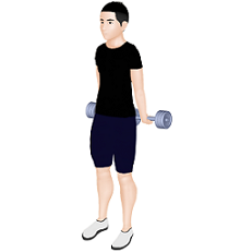立位リストカール