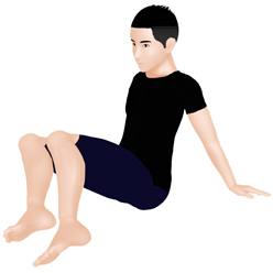 膝倒し