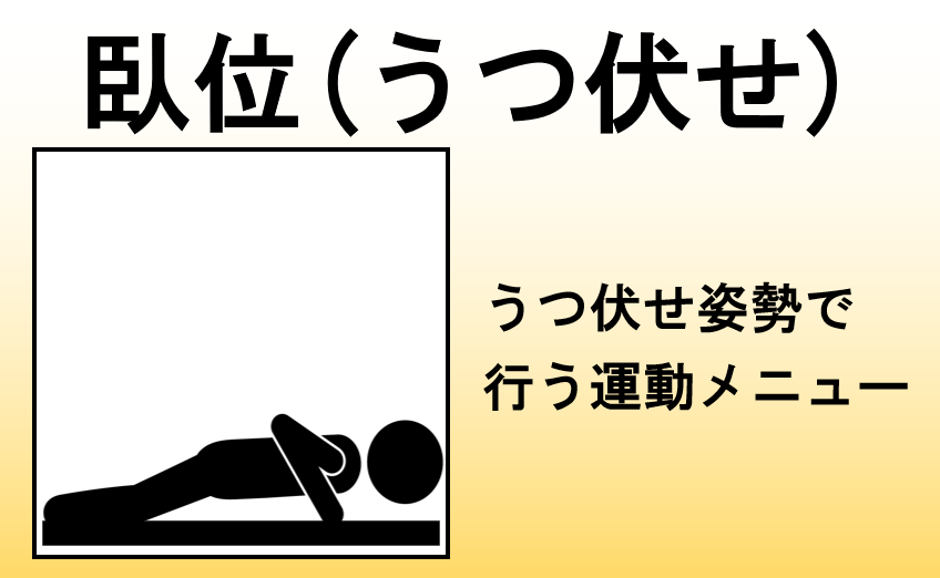 臥位(うつ伏せ)