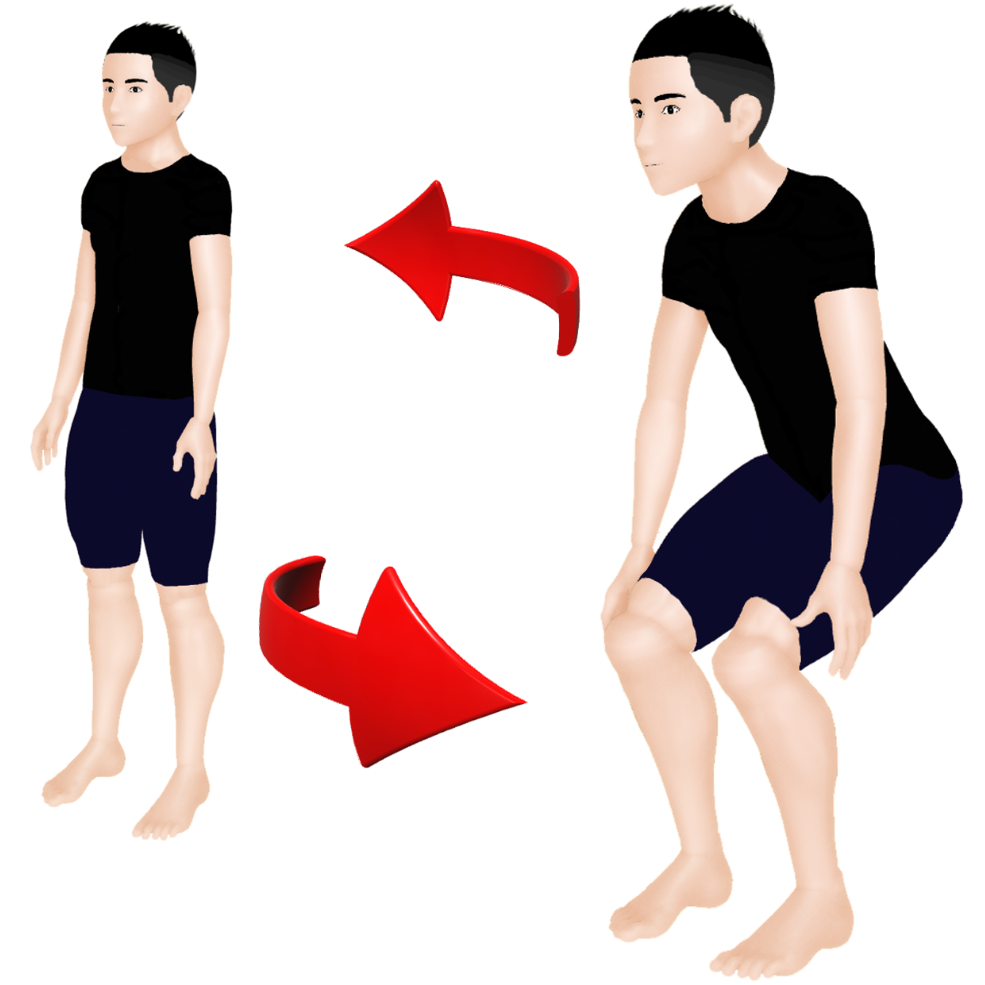 スクワット表示サンプル